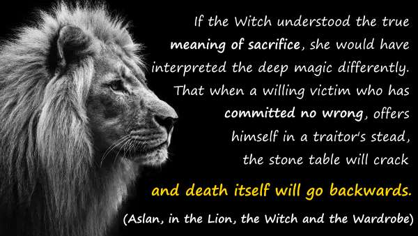 Aslan death itself goes backwards
