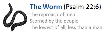I AM a worm Psalm 22:6