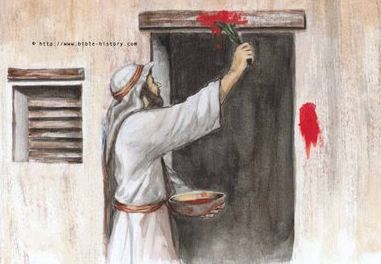 Applying the Passover lambs blood - Feast of Passover